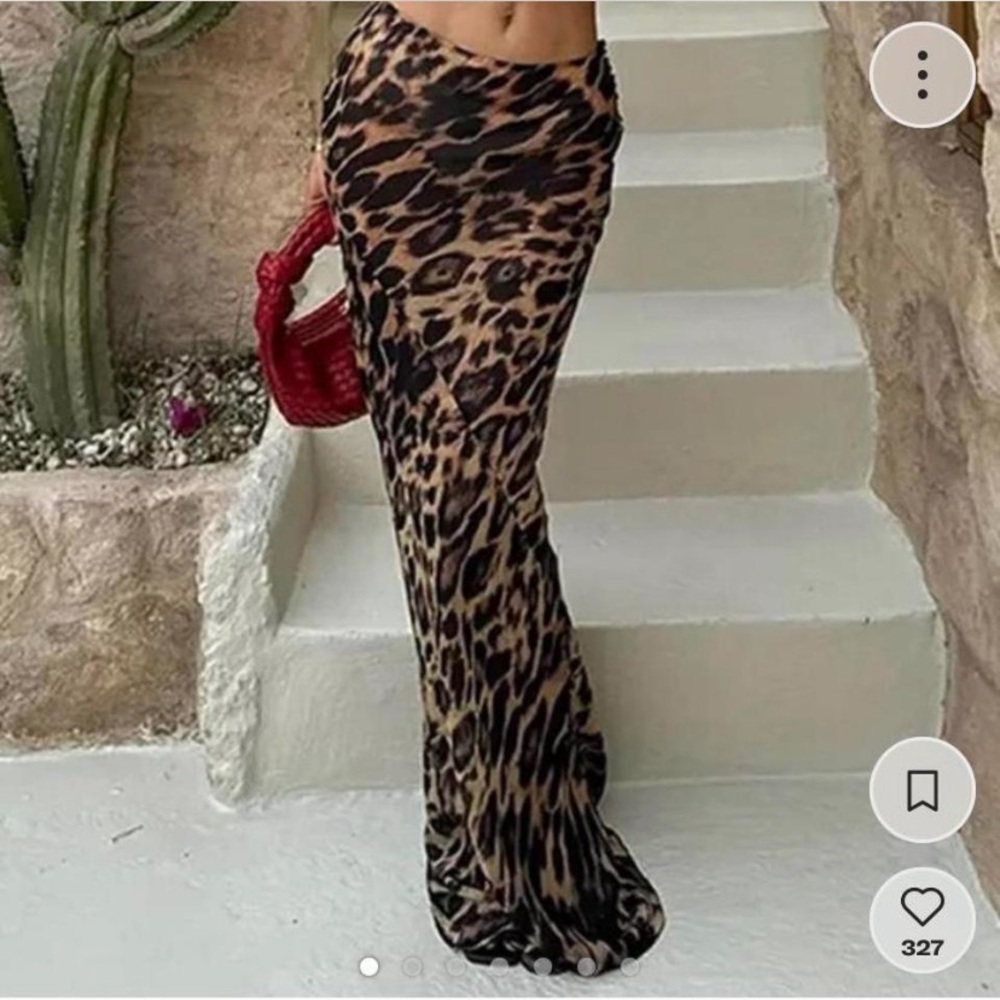 Rat & Boa Wild Leopard Pencil Skirt